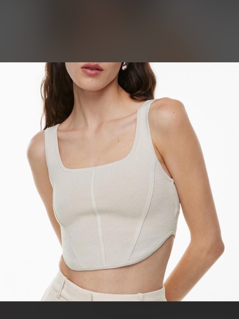 Babaton Sculpt Knit Bustier-style Tank Top